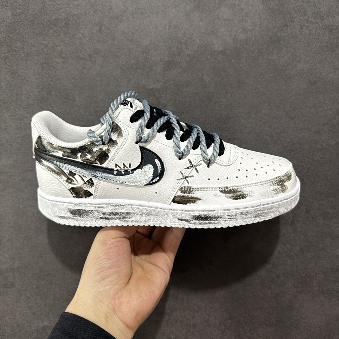 260 定制版Nike Court Vision 1 Low“暗黑骑士②” 手绘涂鸦定制板鞋 DH2987-211