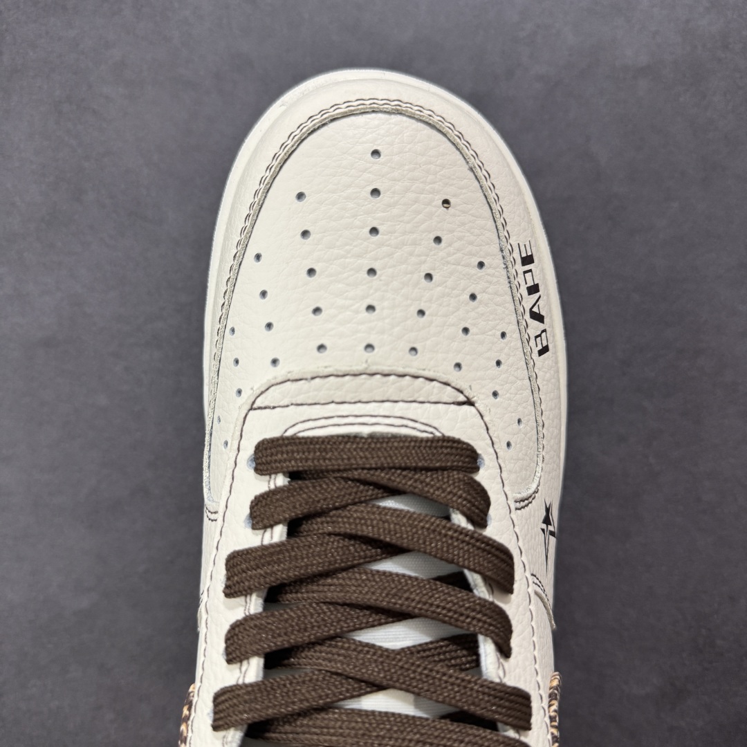 260 定制版海外限量发售！NIke Air Force 1 '07 Low “Bape联名——米棕花格”空军一号 低帮 运动鞋 DF0188-052