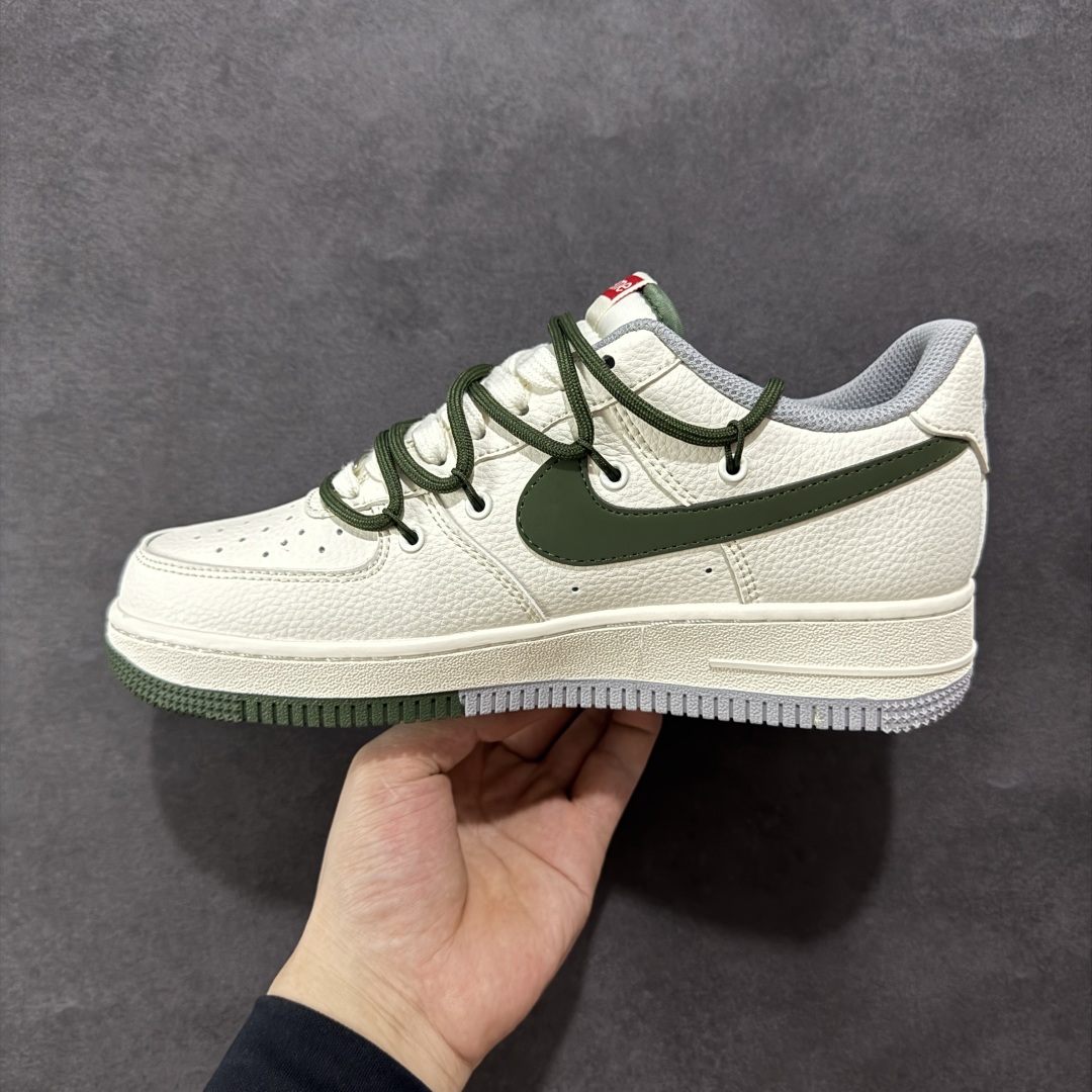 定制版海外限量发售！NIke Air Force 1 '07 Low “Supreme联名——双拼灰绿抽绳”空军一号 低帮 运动鞋 DM6868-070