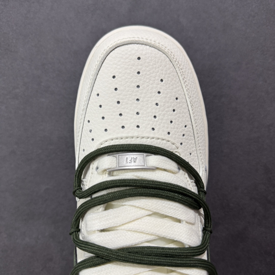 定制版海外限量发售！NIke Air Force 1 '07 Low “Supreme联名——双拼灰绿抽绳”空军一号 低帮 运动鞋 DM6868-070