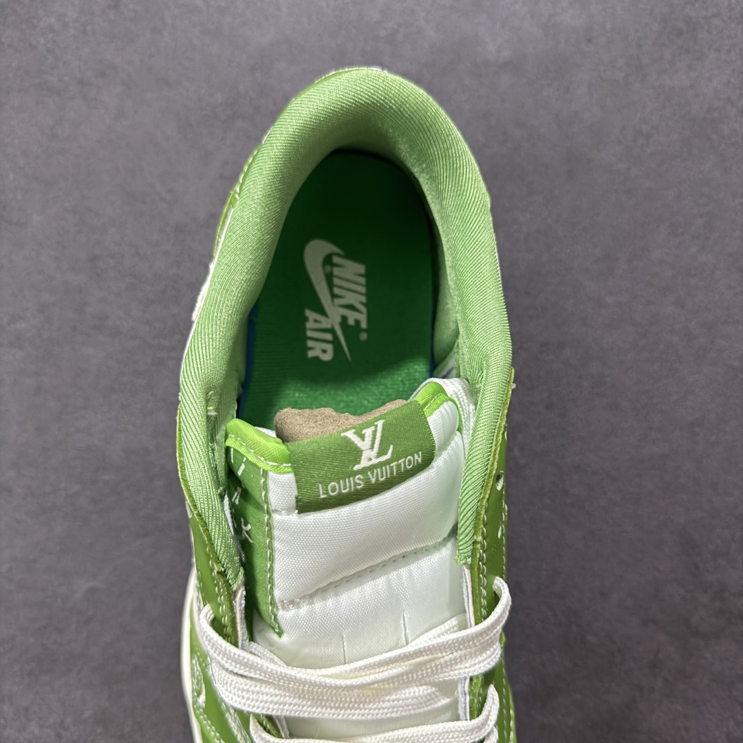 280 定制版Travis Scott x Fragment Design x Air Jordan 1 Low SP AJ1 LV联名 春绿方格 低帮文化休闲板鞋 XS2024-058