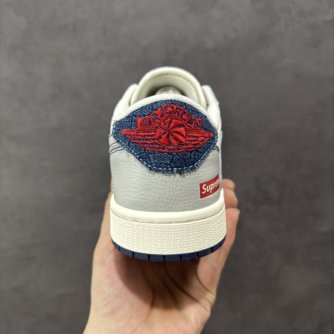 280 定制版Travis Scott x Fragment Design x Air Jordan 1 Low SP AJ1 乔1 Supreme联名 灰蓝牛仔 低帮文化休闲板鞋 JJ2508-565
