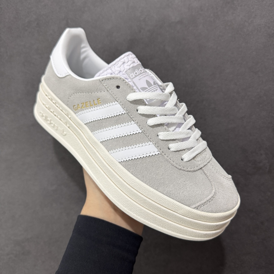AD Originals Gazelle Bold W 羚羊松糕系列复古百搭厚底增高低帮休闲运动板鞋 HQ6893