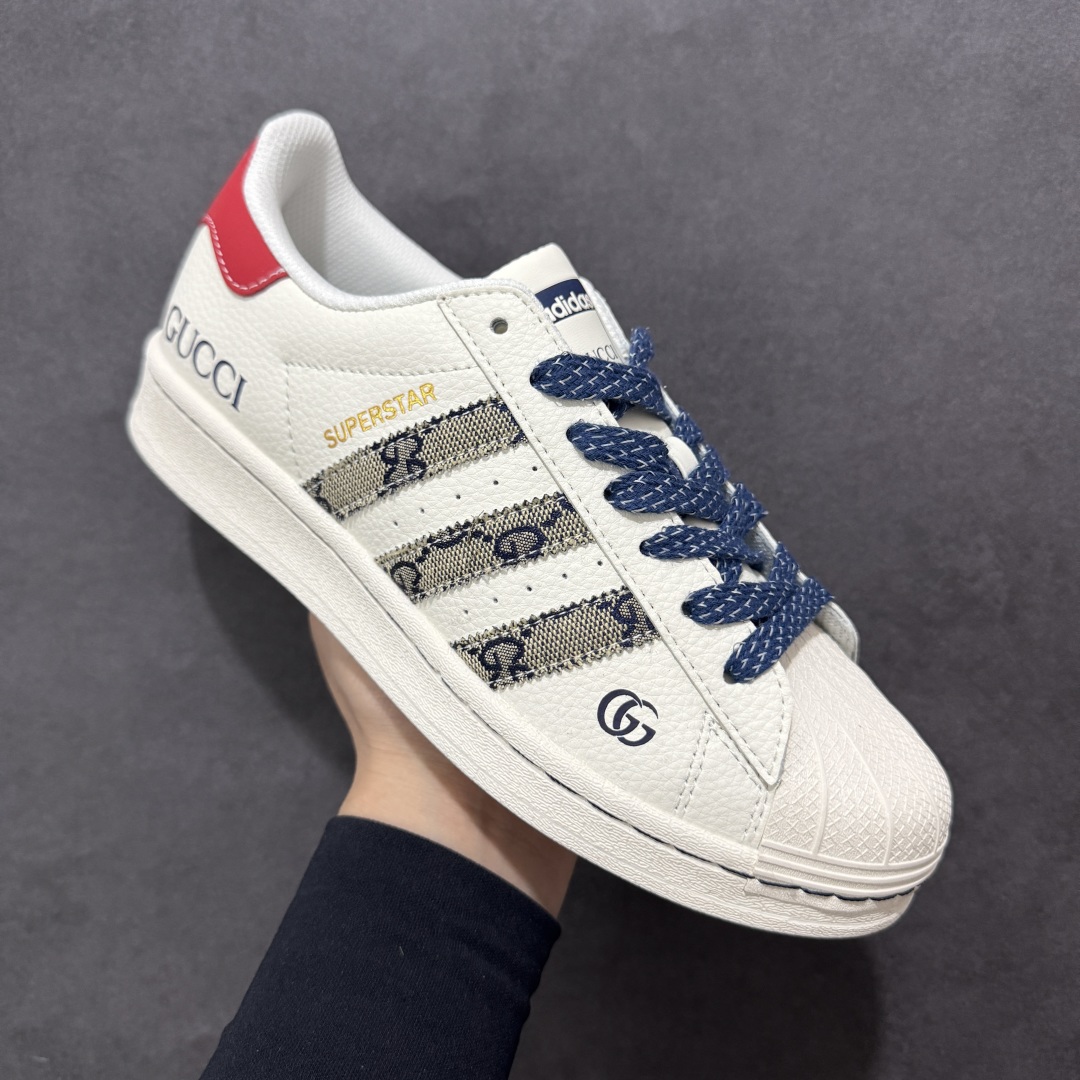  
【定制版】AD Originals Superstar x GUCCI 白红
采用全新头层拼接皮革材