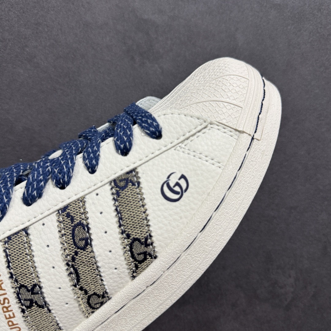  
【定制版】AD Originals Superstar x GUCCI 白红
采用全新头层拼接皮革材