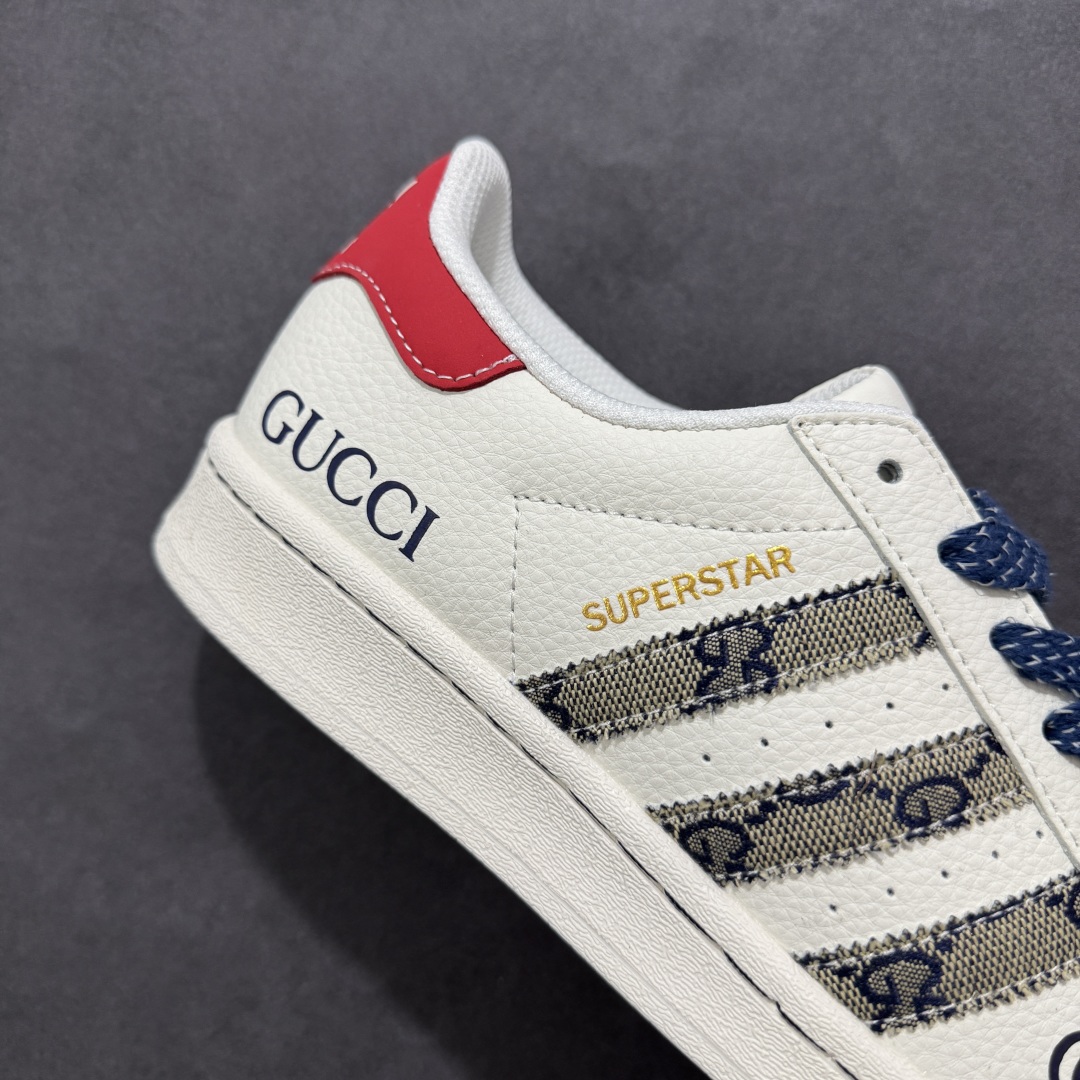  
【定制版】AD Originals Superstar x GUCCI 白红
采用全新头层拼接皮革材