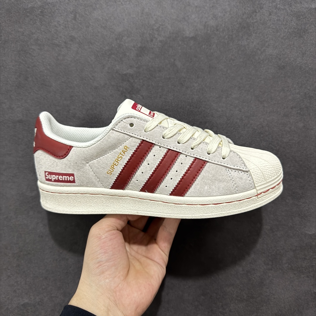  
【定制版】AD Originals Superstar x Supreme 灰红
采用全新头层拼接皮