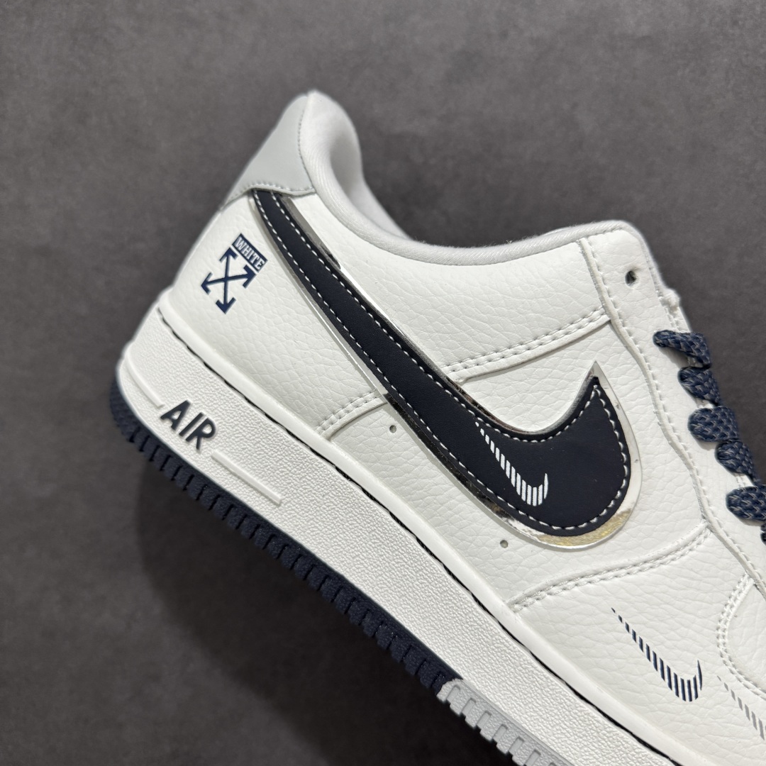 定制版Nike Air Force 1 Low 07 x OFF-WHITE 白蓝小钩 DQ6628-158