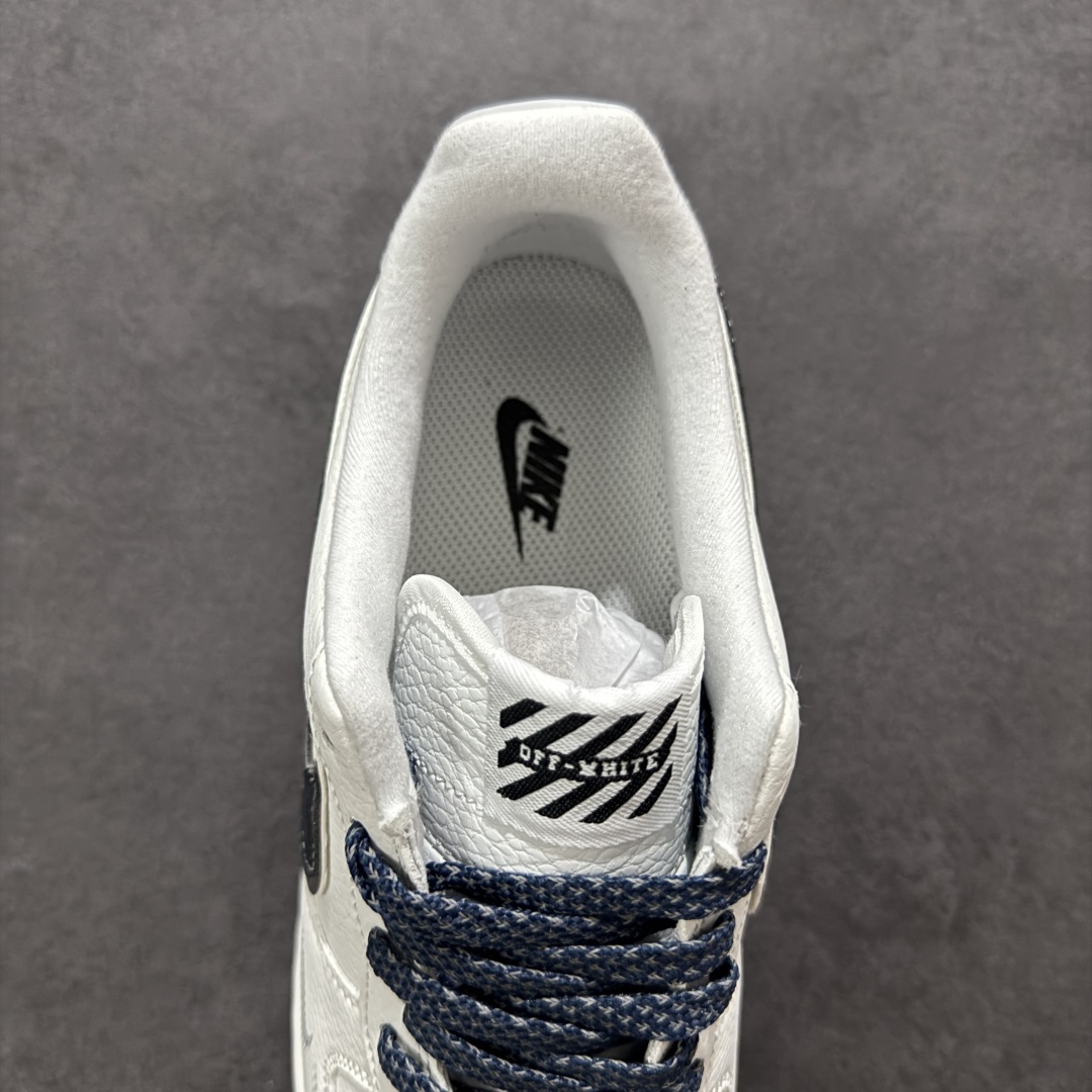定制版Nike Air Force 1 Low 07 x OFF-WHITE 白蓝小钩 DQ6628-158