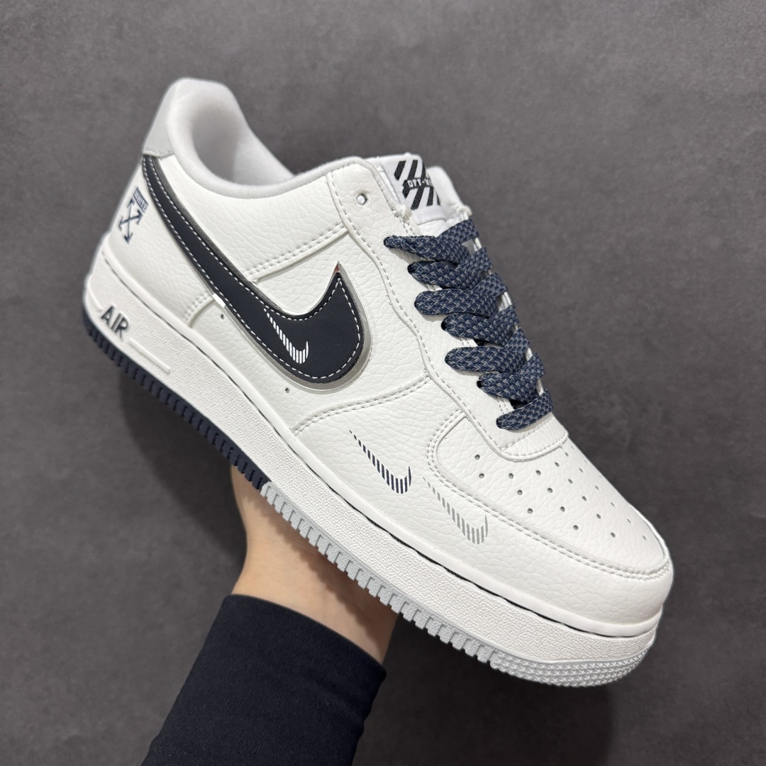 定制版Nike Air Force 1 Low 07 x OFF-WHITE 白蓝小钩 DQ6628-158