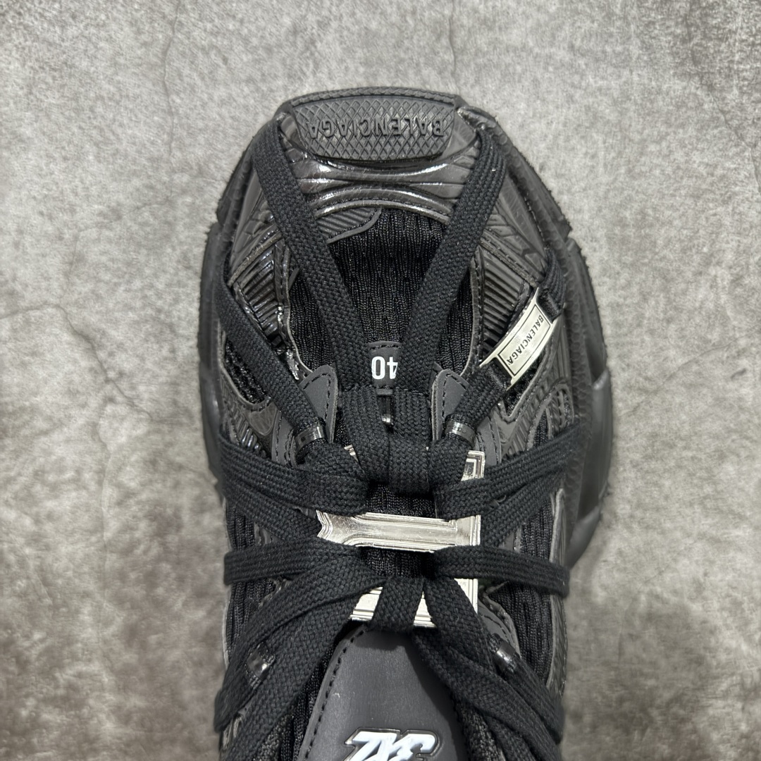 450 XA版巴黎3XL 蜘蛛侠绑带 黑色 Balenciaga巴黎世家 24ss 绑带做旧款 巴黎十代网眼潮流百搭低帮老爹鞋 黑色