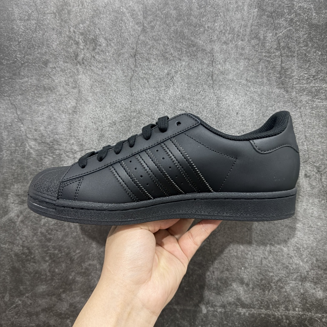 
【奥莱正品单】过验级 Adidas Original Superstar 纯黑贝壳头 EG4957

