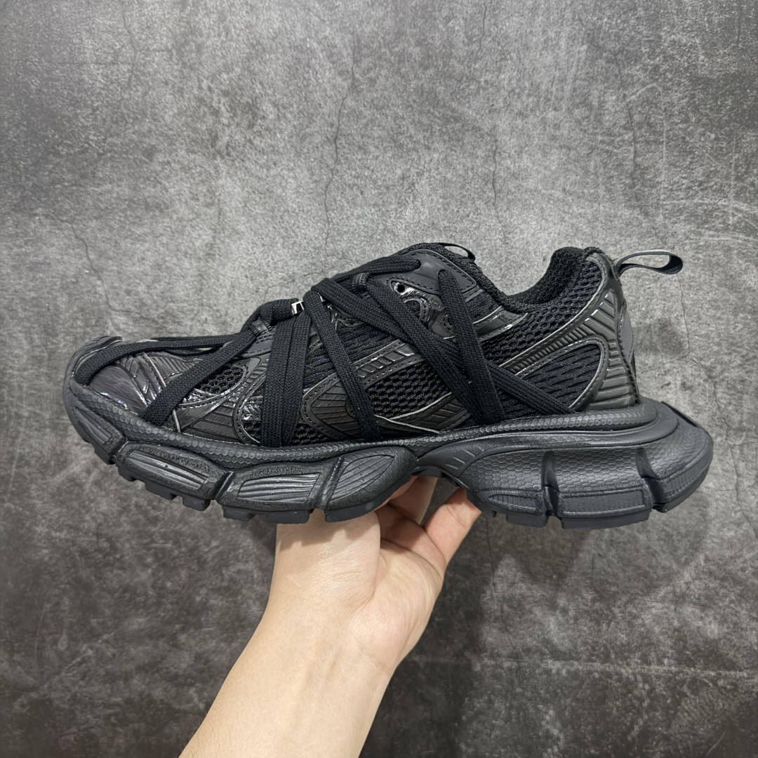 450 XA版巴黎3XL 蜘蛛侠绑带 黑色 Balenciaga巴黎世家 24ss 绑带做旧款 巴黎十代网眼潮流百搭低帮老爹鞋 黑色