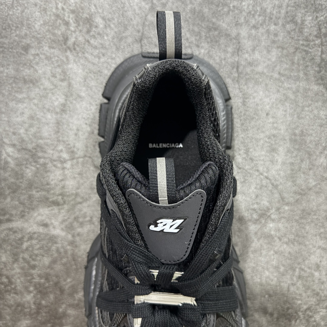450 XA版巴黎3XL 蜘蛛侠绑带 黑色 Balenciaga巴黎世家 24ss 绑带做旧款 巴黎十代网眼潮流百搭低帮老爹鞋 黑色