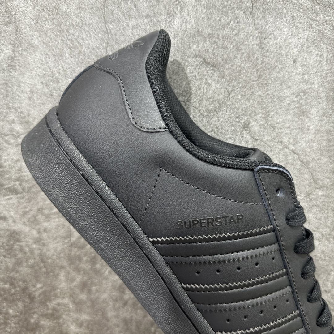 
【奥莱正品单】过验级 Adidas Original Superstar 纯黑贝壳头 EG4957

