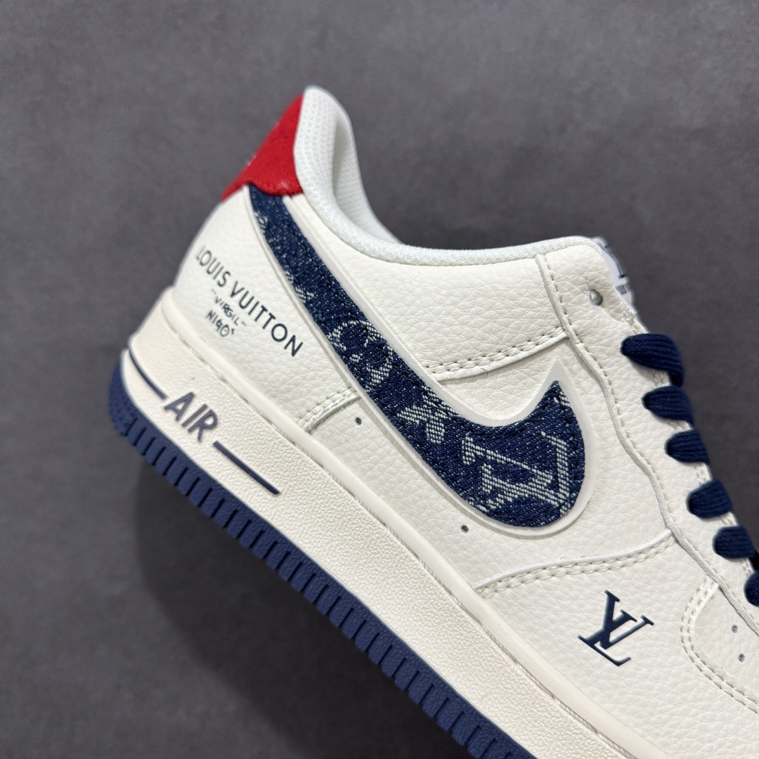 定制版海外限量发售！NIke Air Force 1 '07 Low “LV联名——蓝牛仔勾”空军一号 低帮 运动鞋 XX3168-128