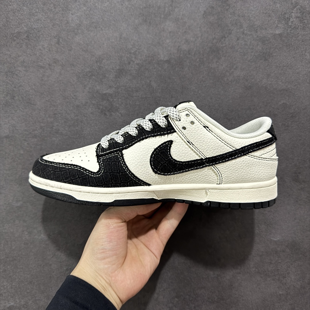 定制版Nike SB Dunk Low LV系列 牛仔布黑勾 周年高端定制 低帮休闲板鞋 FC1688-223