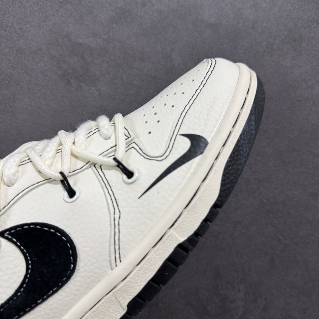 定制版Nike SB Dunk Low 斯图西 x Sup系列 绑带米白黑勾 周年高端定制 低帮休闲板鞋 YX5066-277