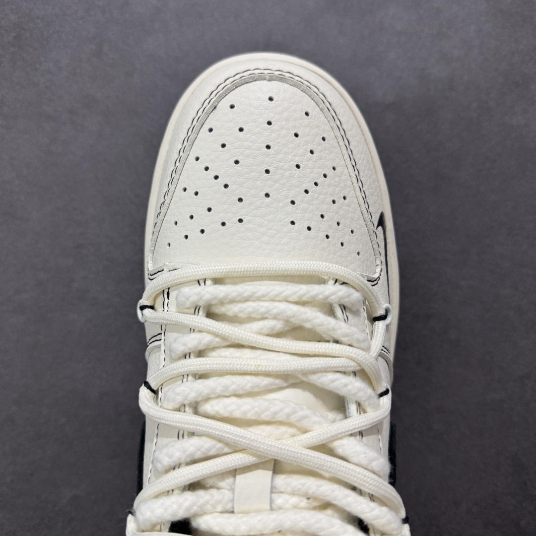 定制版Nike SB Dunk Low 斯图西 x Sup系列 绑带米白黑勾 周年高端定制 低帮休闲板鞋 YX5066-277