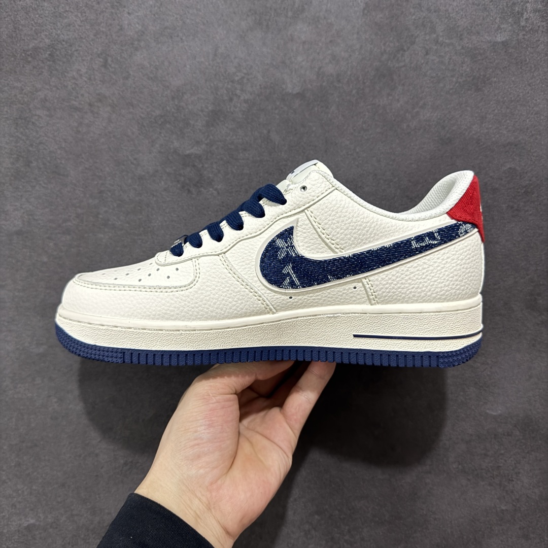 定制版海外限量发售！NIke Air Force 1 '07 Low “LV联名——蓝牛仔勾”空军一号 低帮 运动鞋 XX3168-128