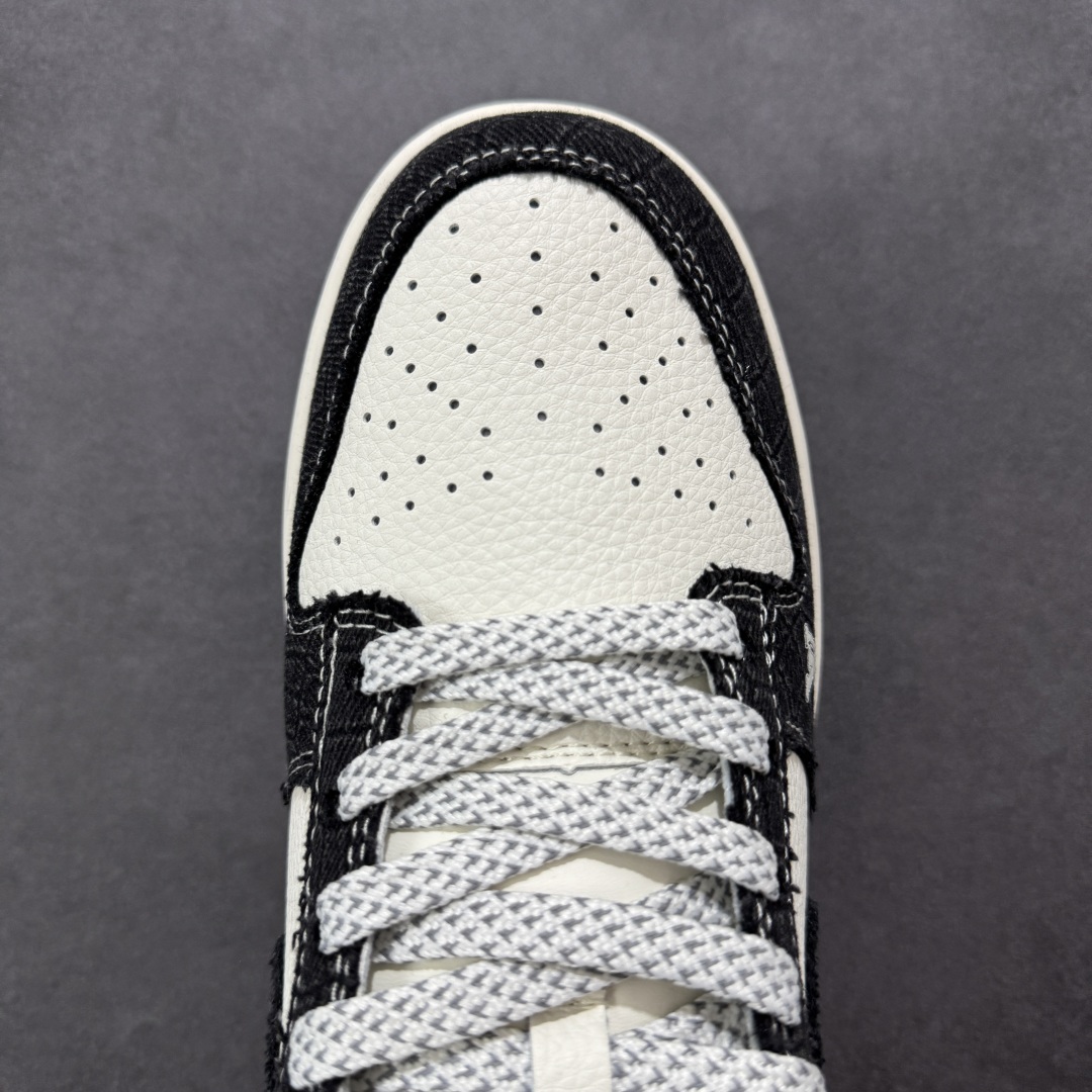 定制版Nike SB Dunk Low LV系列 牛仔布黑勾 周年高端定制 低帮休闲板鞋 FC1688-223