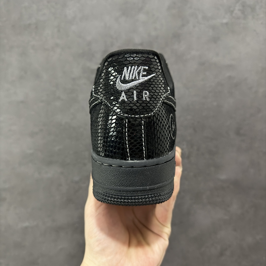 定制版NIke Air Force 1 '07 Low “闪电联名--黑蛇鳞”空军一号 低帮 运动鞋 SC9207-529