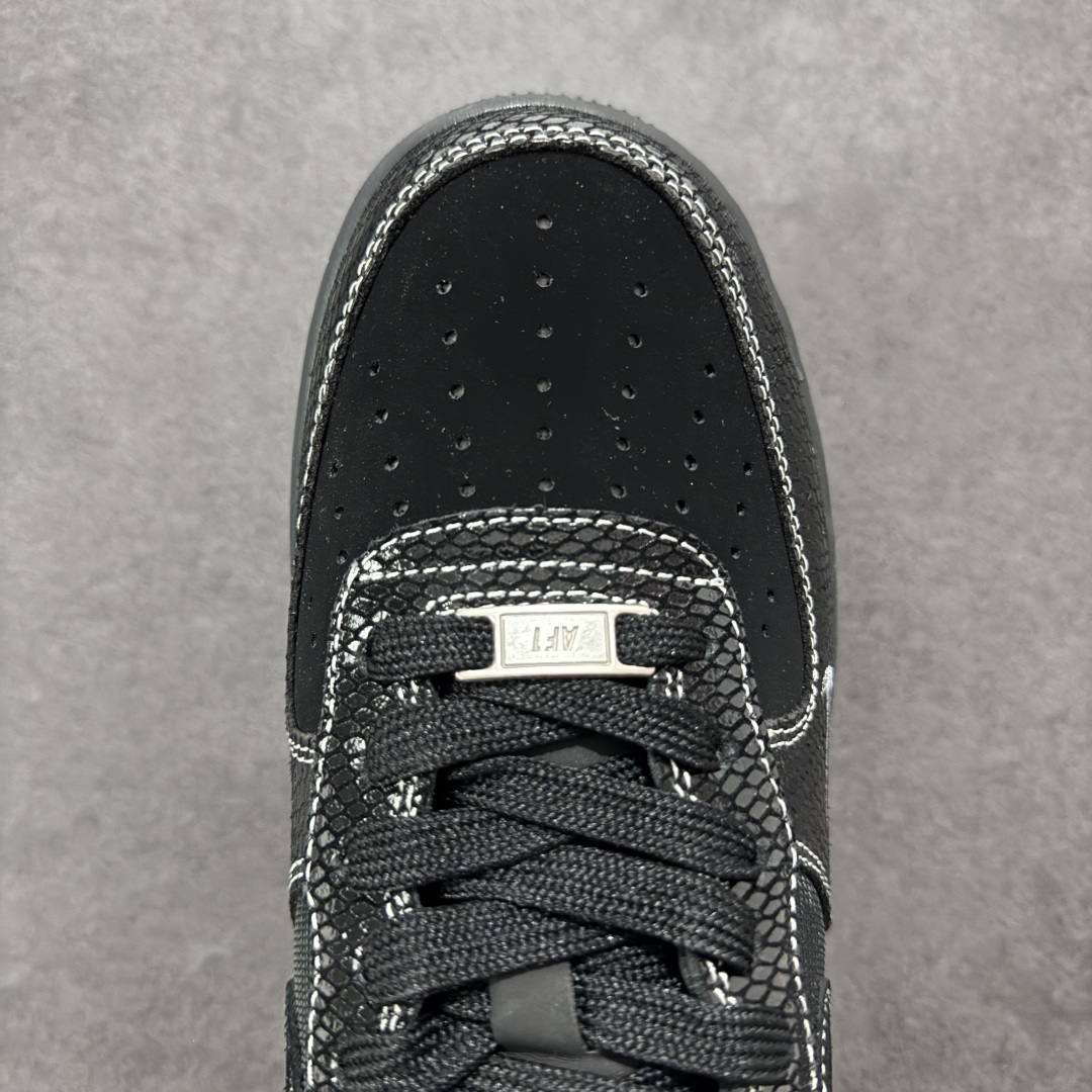 定制版NIke Air Force 1 '07 Low “闪电联名--黑蛇鳞”空军一号 低帮 运动鞋 SC9207-529