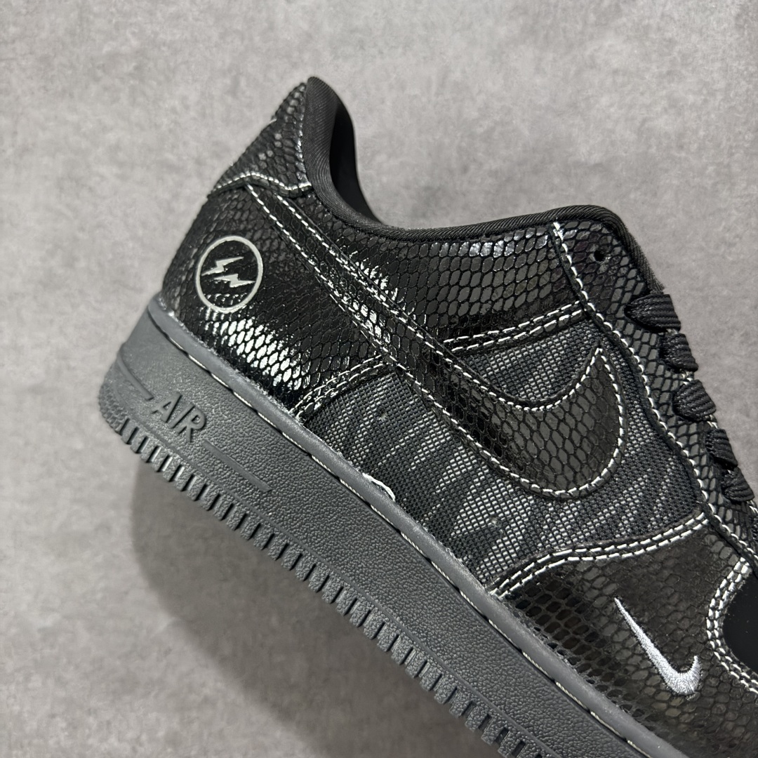 定制版NIke Air Force 1 '07 Low “闪电联名--黑蛇鳞”空军一号 低帮 运动鞋 SC9207-529
