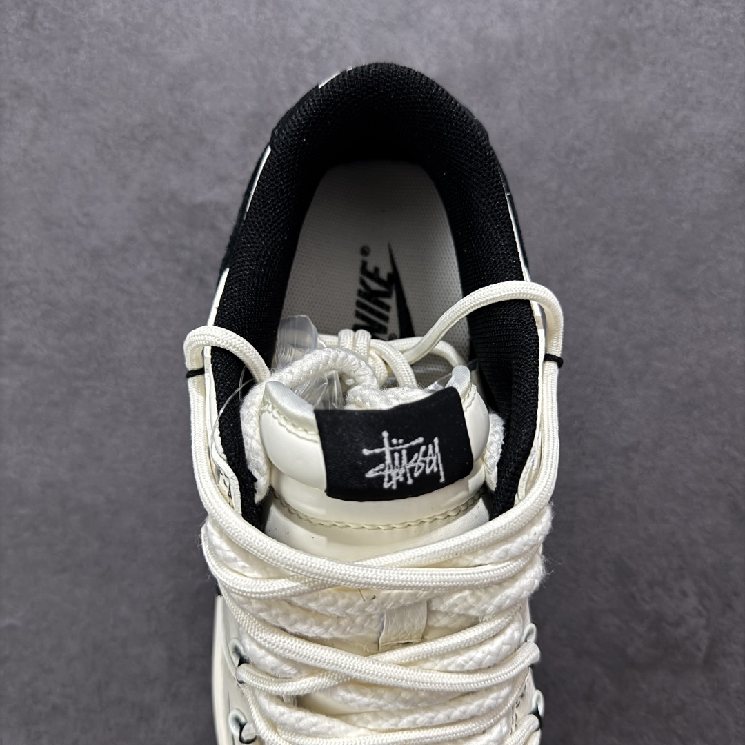 定制版Nike SB Dunk Low 斯图西 x Sup系列 绑带米白黑勾 周年高端定制 低帮休闲板鞋 YX5066-277