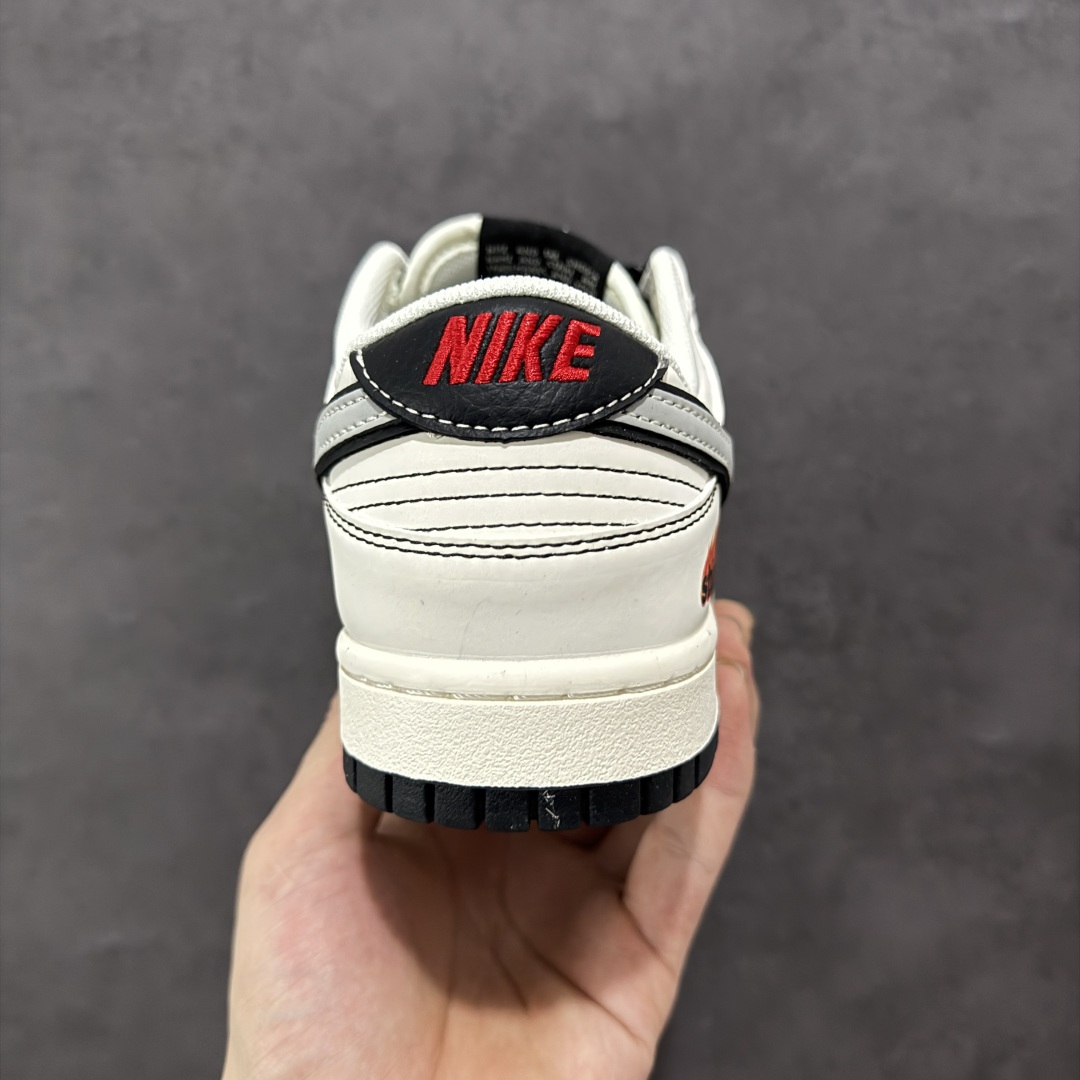 定制版Nike SB Dunk Low 斯图西联名 双拼黑灰 周年高端定制 低帮休闲板鞋 ZH2598-227