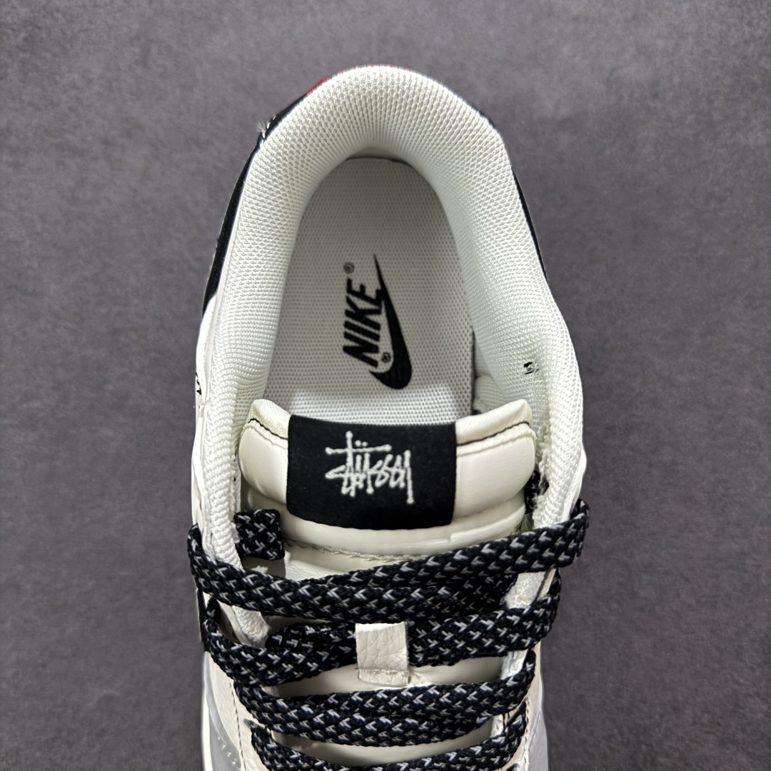 定制版Nike SB Dunk Low 斯图西联名 双拼黑灰 周年高端定制 低帮休闲板鞋 ZH2598-227