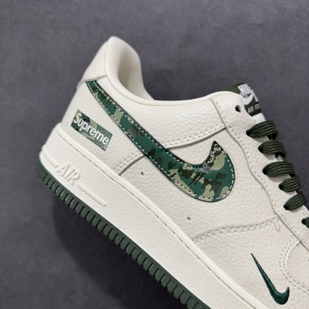 260 定制版海外限量发售！NIke Air Force 1 '07 Low “Supreme联名——绿迷彩勾”空军一号 低帮 运动鞋 休闲鞋 KK1988-069