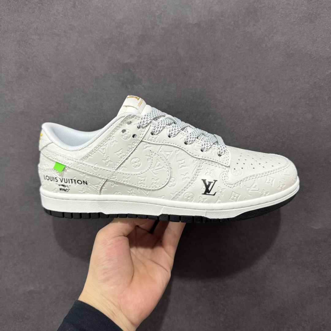 280 定制版Nike SB Dunk Low LV联名 黑白暗印花 周年高端定制 低帮休闲板鞋 XX3168-145