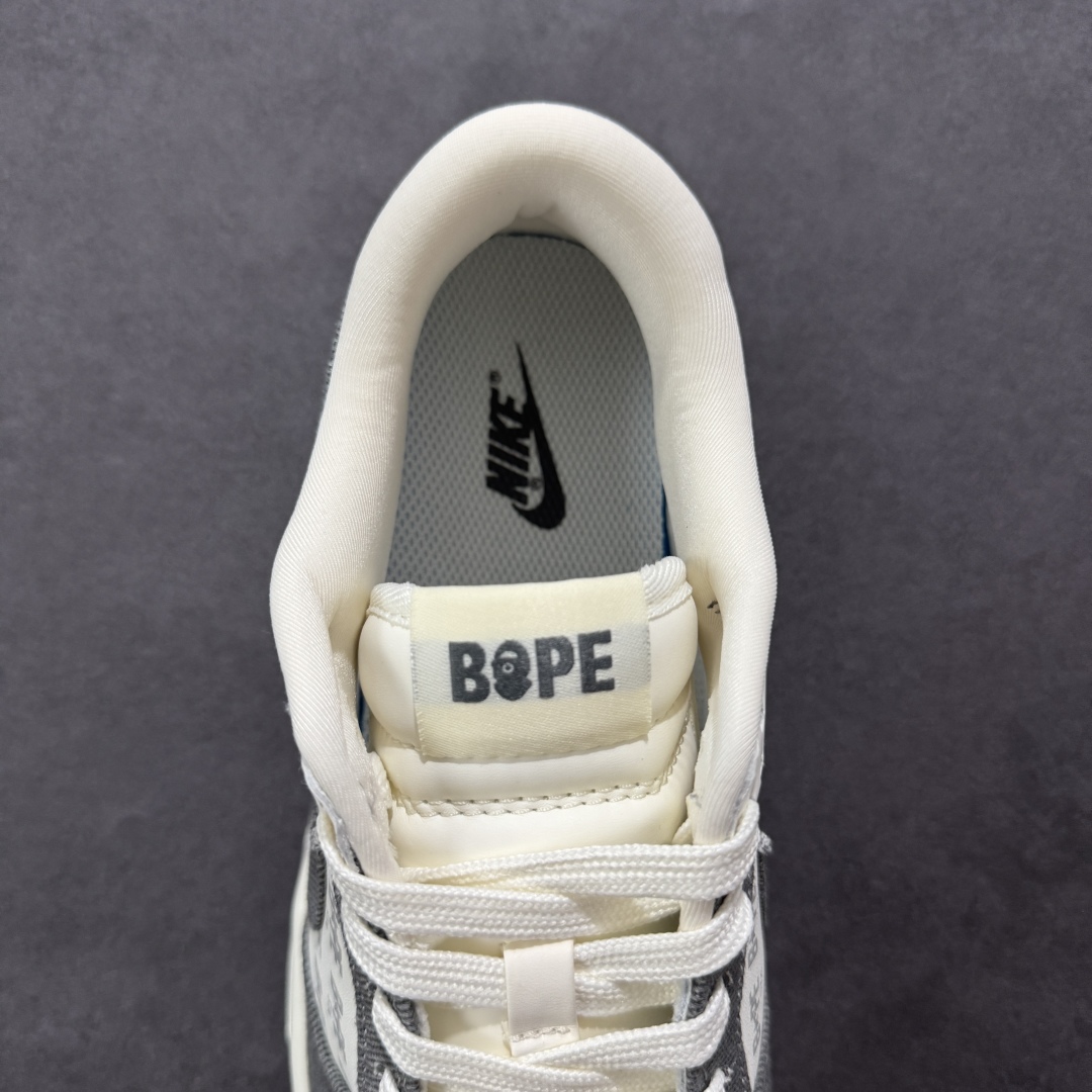 定制版NIKE SB Dunk Low x BAPE 白灰小钩 QF1568-145
