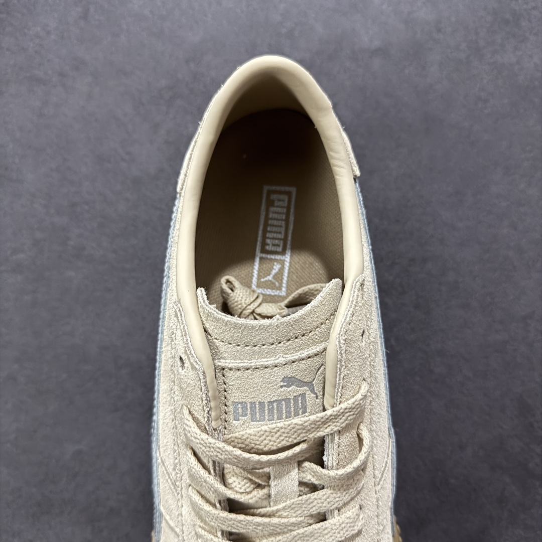 160 Puma Palermo 防滑耐磨低帮德训板鞋 孔眼底座和脚趾凸起由绒面革材料制成 402980-02