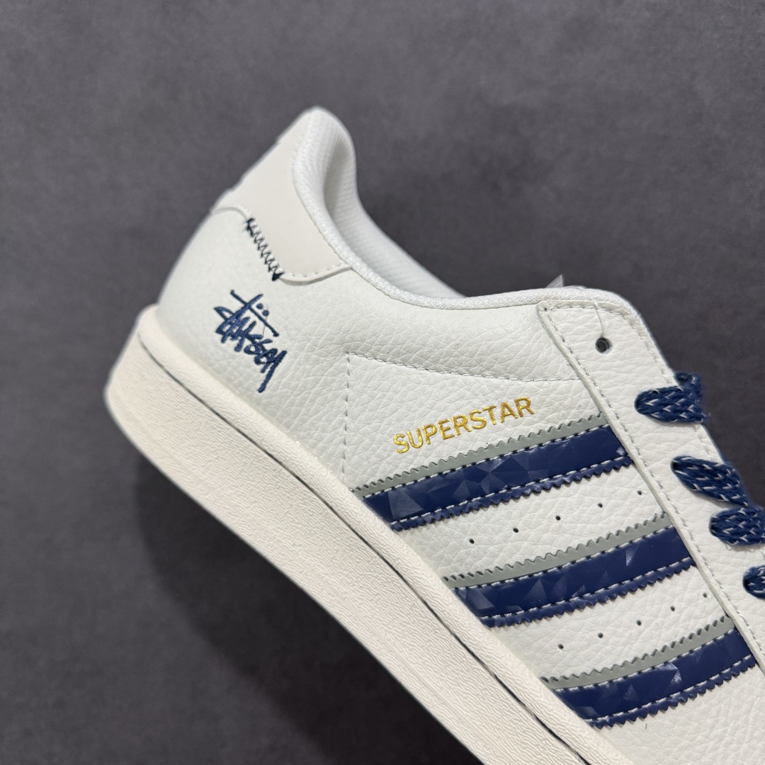 定制版AD Originals Superstar x Stussy 白蓝 JY8903