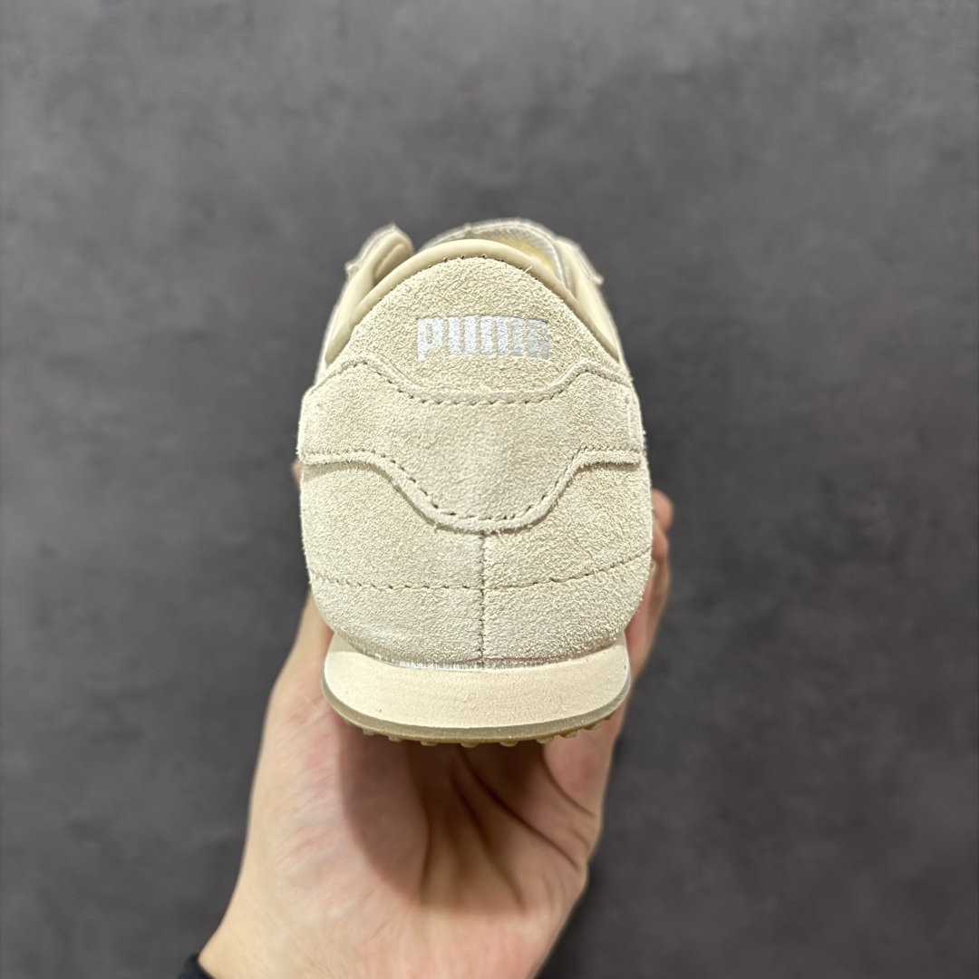 160 Puma Palermo 防滑耐磨低帮德训板鞋 孔眼底座和脚趾凸起由绒面革材料制成 402980-02