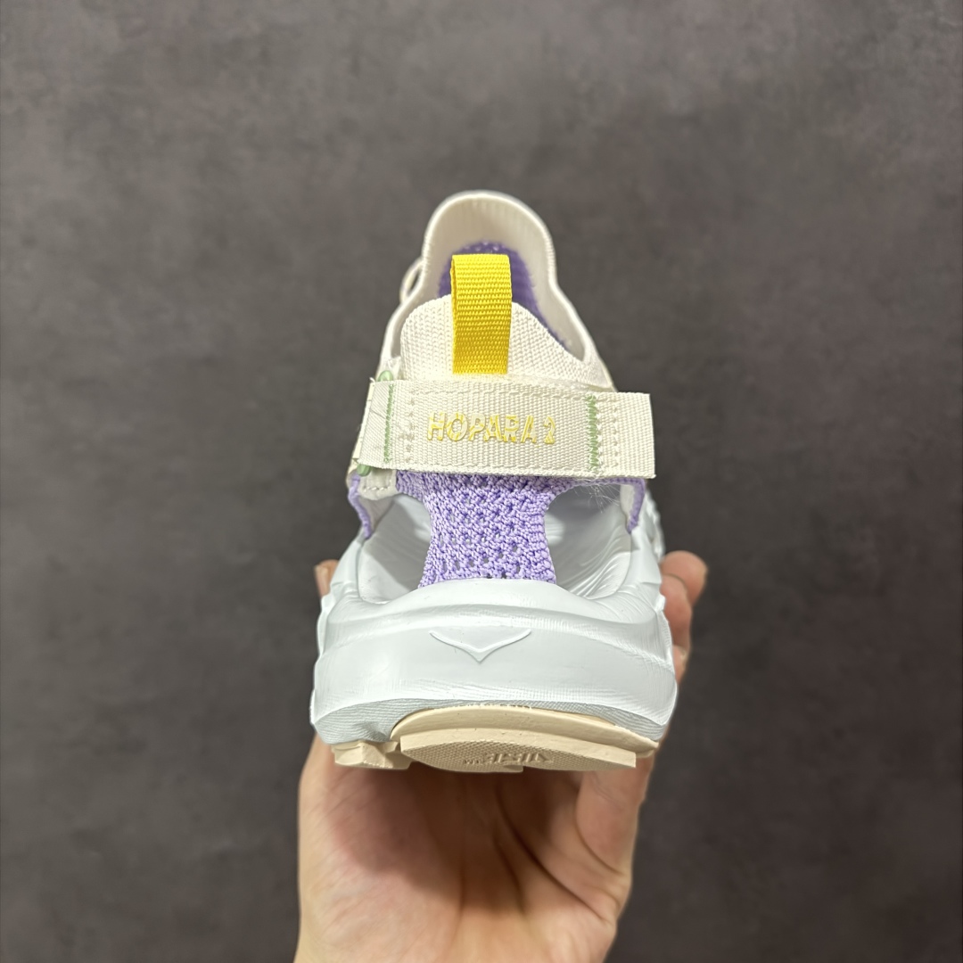 图片[4]-【绿x版】Hoka W Hopara 2 霍帕拉系列水路两用溯溪涉水休闲户外露营凉鞋 作为先锋品牌的 HOKA ONE ONE总是以独特的方式 HOPARA是一款溯溪鞋 又名排水鞋 可长期用于涉水和溯溪 保护脚底和脚趾的安全和舒适 鞋面材料速干 透气 耐磨 鞋底防滑 耐磨 抓地能力强 出于安全考虑 设计要求较高-涉水溯溪过程中 水 泥沙 可以直接从鞋内大孔排出 细纹鞋底使在岩石上抓地能力强 避免打滑 而上路后 鞋面具有快干透气等优点 尺码：36 36.5 37.5 38 39 40 40.5 41 42 42.5 43 44 45-选品中心