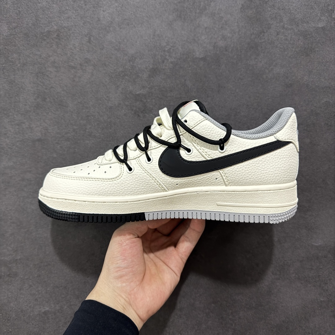  
【定制版】Nike Air Force 1'07 Low Supreme联名 双拼灰黑抽绳 空军一号