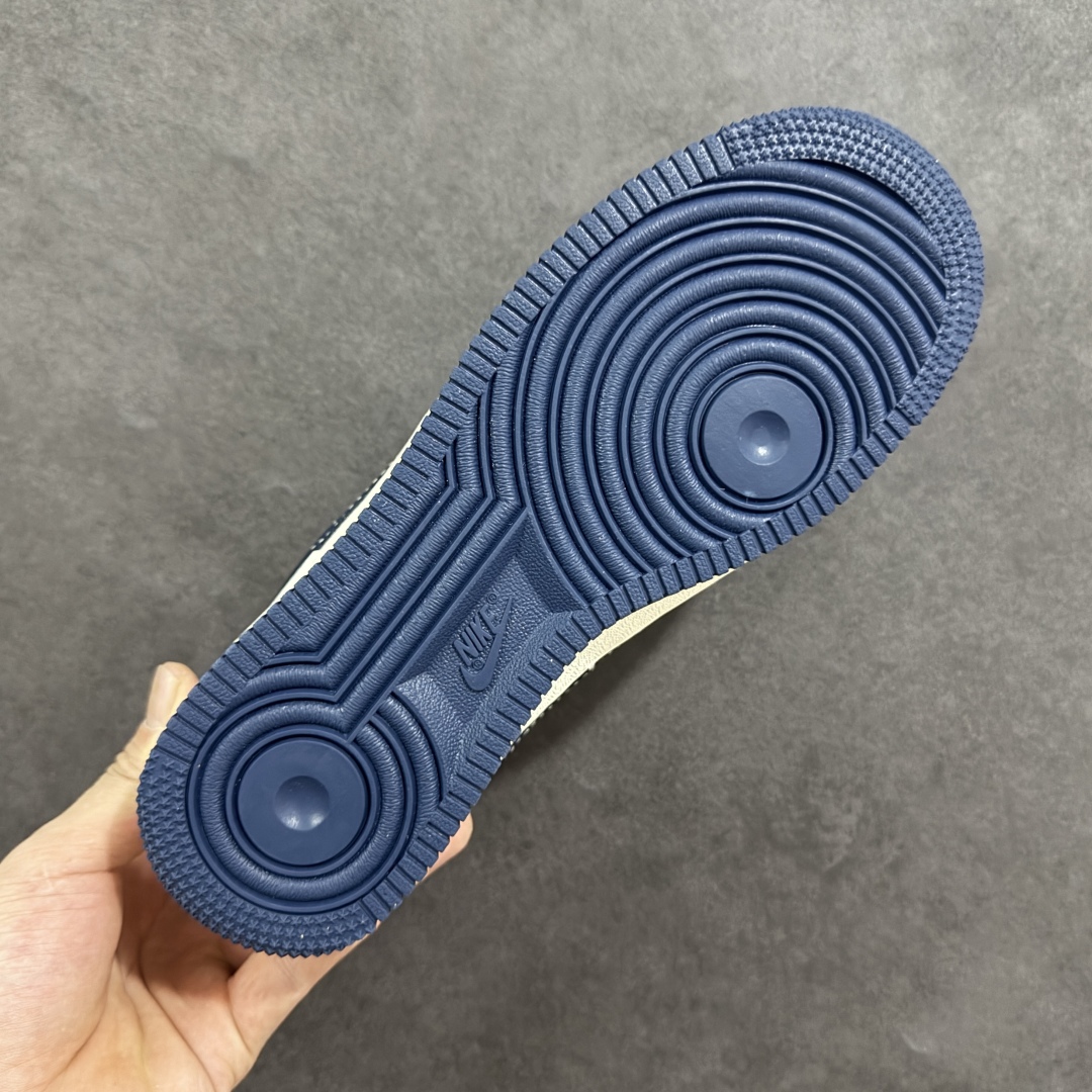  
【定制版】Nike Air Force 1'07 Low Bape联名 米浅深蓝勾 空军一号低帮休闲