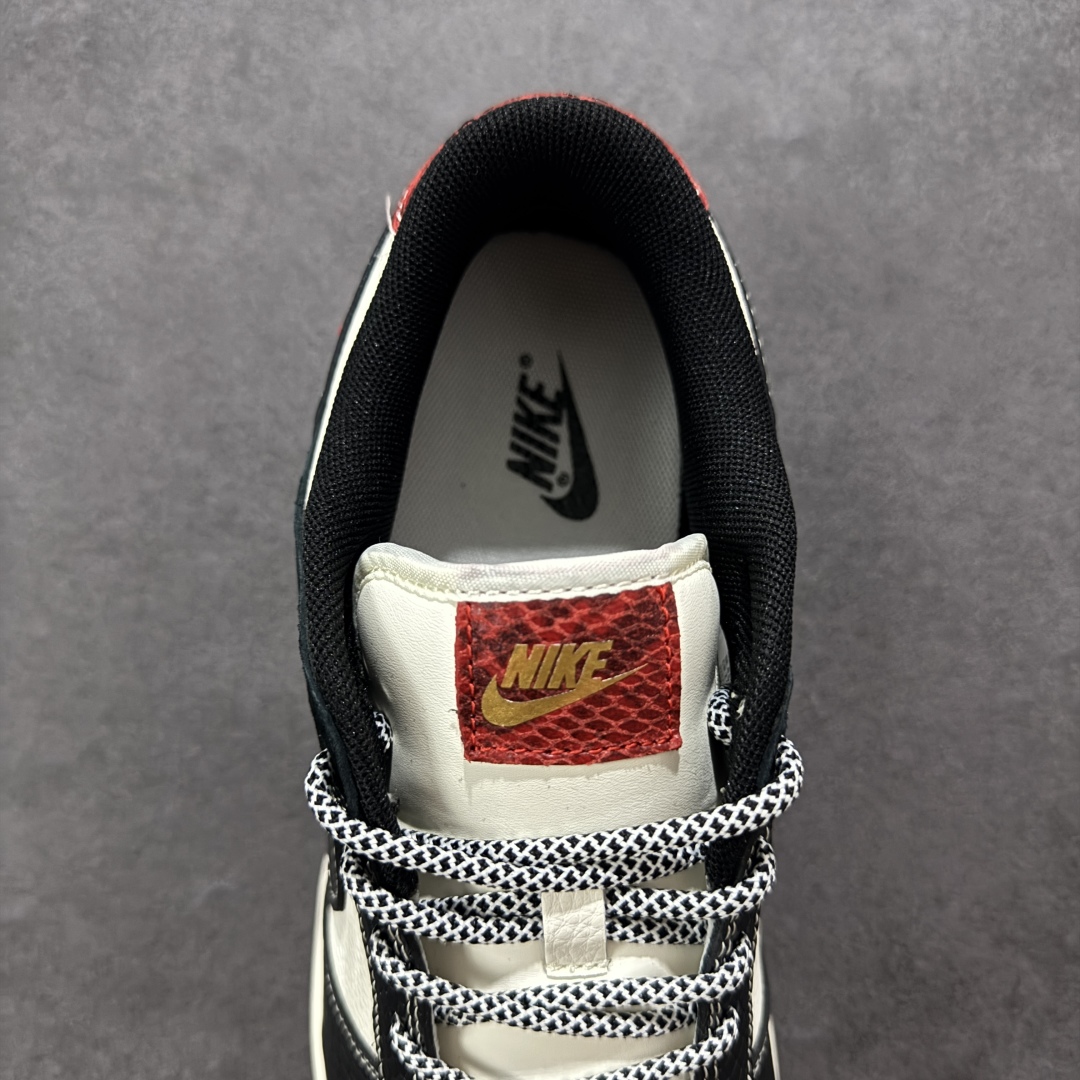  
【定制版】Nike SB Dunk Low 蛇年系列 黑鳞黑勾 周年高端定制 低帮休闲板鞋 YX50