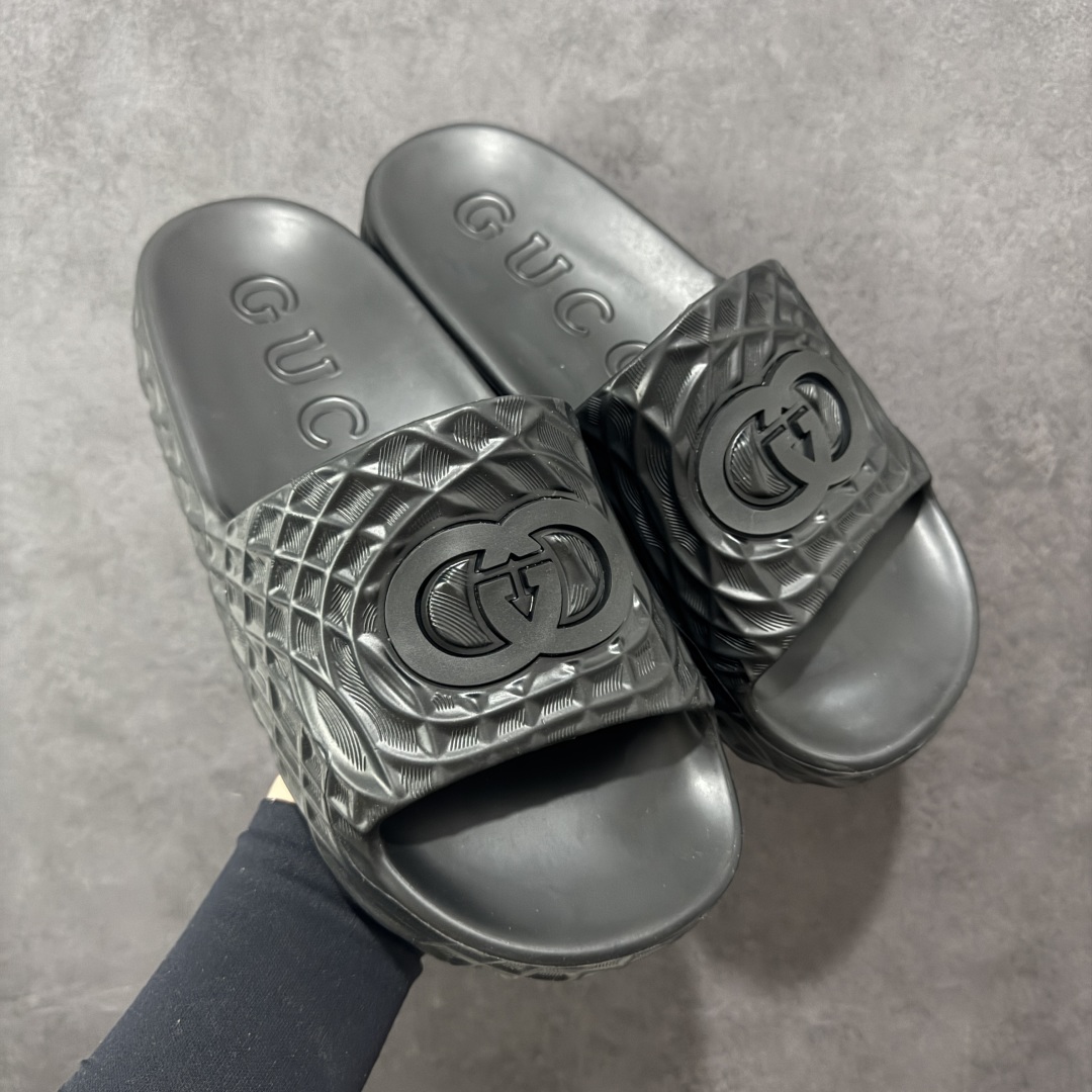 210 广东纯原版本Gucci 古驰 5D压花一体拖鞋
