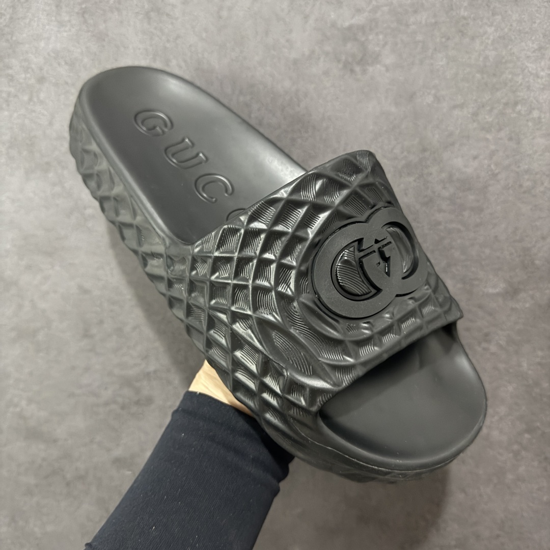 210 广东纯原版本Gucci 古驰 5D压花一体拖鞋