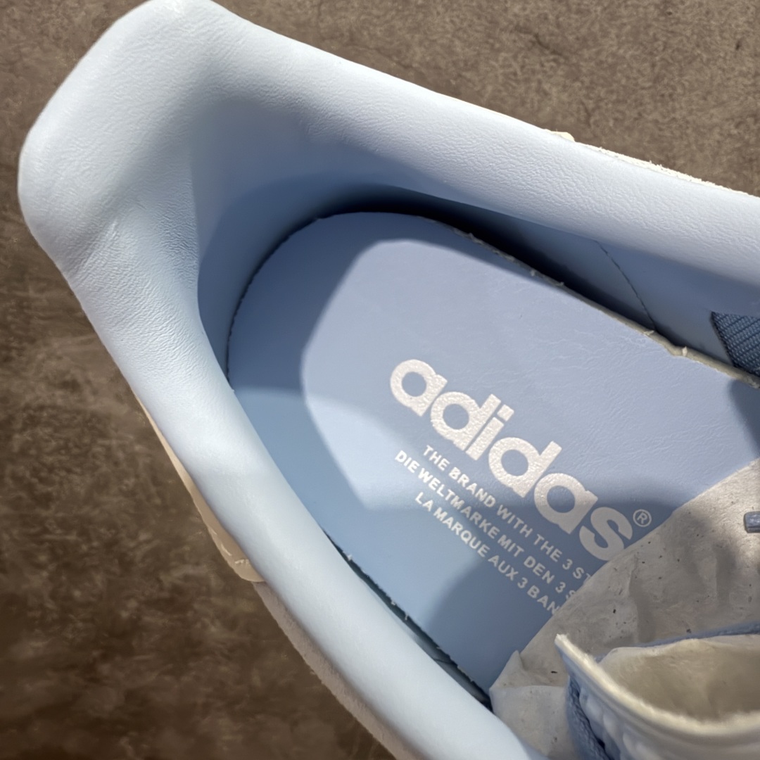 图片[8]-【XC/T版纯原】AD Original Gazelle Indoor Trainers 瞪羚室内鞋系列低帮复古百搭休闲运动德训风板鞋 JI2717 同价位中品质最佳 最优选择版本 原厂翻毛皮料 翻毛效果 卡色与原版无差别 正确半透大底 大底厚度质感比市面好很多 完美版型 实拍可感受 随意对比可匹敌任何价位品质 全套原纸板楦头开发 每道工序同步公司流程 确保原汁原味 中底原厂特供纳米纤维板 区别市面劣质纸板中底 原厂海玻璃鞋垫 中置乳胶足弓支撑垫 正确3/2横条宽版背胶 一比一鞋头弧度高度鞋身弧度 烫金亮度高频深浅同步原鞋 原厂港宝加持定型后跟R度完美 原厂高频磨具加持 Logo字体 凹凸明显 轮廓分明 描漆定位精准 三道杠为尖角45°锯齿状 高频立体感很强 区别圆形锯齿 已最大程度还原公司 欢迎对比 尺码：35.5 36 36.5 37 38 38.5 39 40 40.5 41 42 42.5 43 44 44.5 45-选品中心