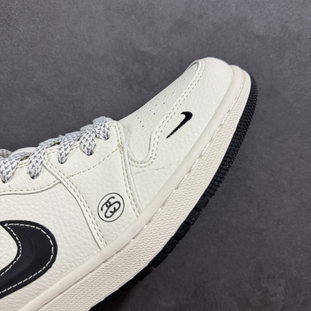 图片[5]-【定制版】Air Jordan 1 Low AJ1 乔1 斯图西 米黑帆布 高端定制 低帮复古篮球鞋 XS6086-561  #定制鞋盒 大厂纯原品质出货 超高清洁度 皮料切割干净无任何毛边 细节完美   尺码：36 36.5 37.5 38 36.5 39 40 40.5 41 42 42.5 43 44 44.5 45-选品中心