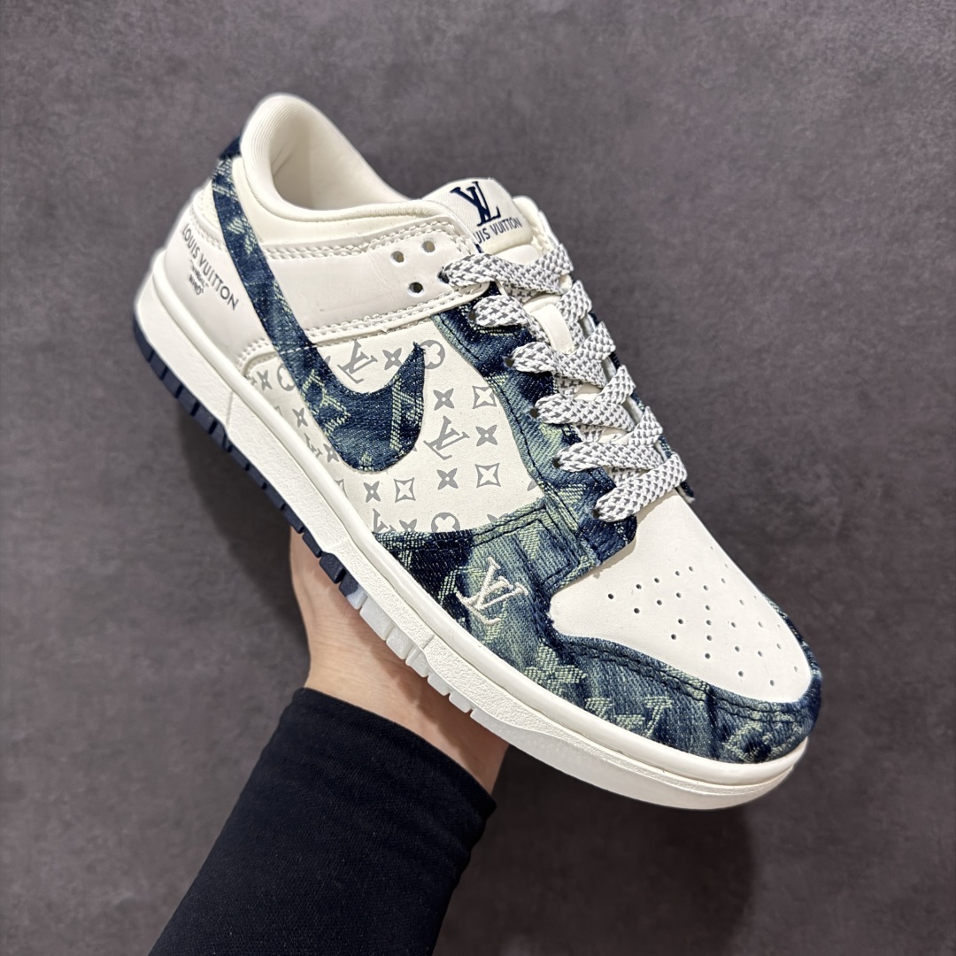 图片[3]-【定制版】Nike SB Dunk Low LV联名 深蓝牛仔 周年高端定制 低帮休闲板鞋 #定制鞋盒 大厂纯原品质出货 超高清洁度 皮料切割干净无任何毛边 细节完美 货号：CH8311-288 尺码：36 36.5 37.5 38 36.5 39 40 40.5 41 42 42.5 43 44 44.5 45-选品中心