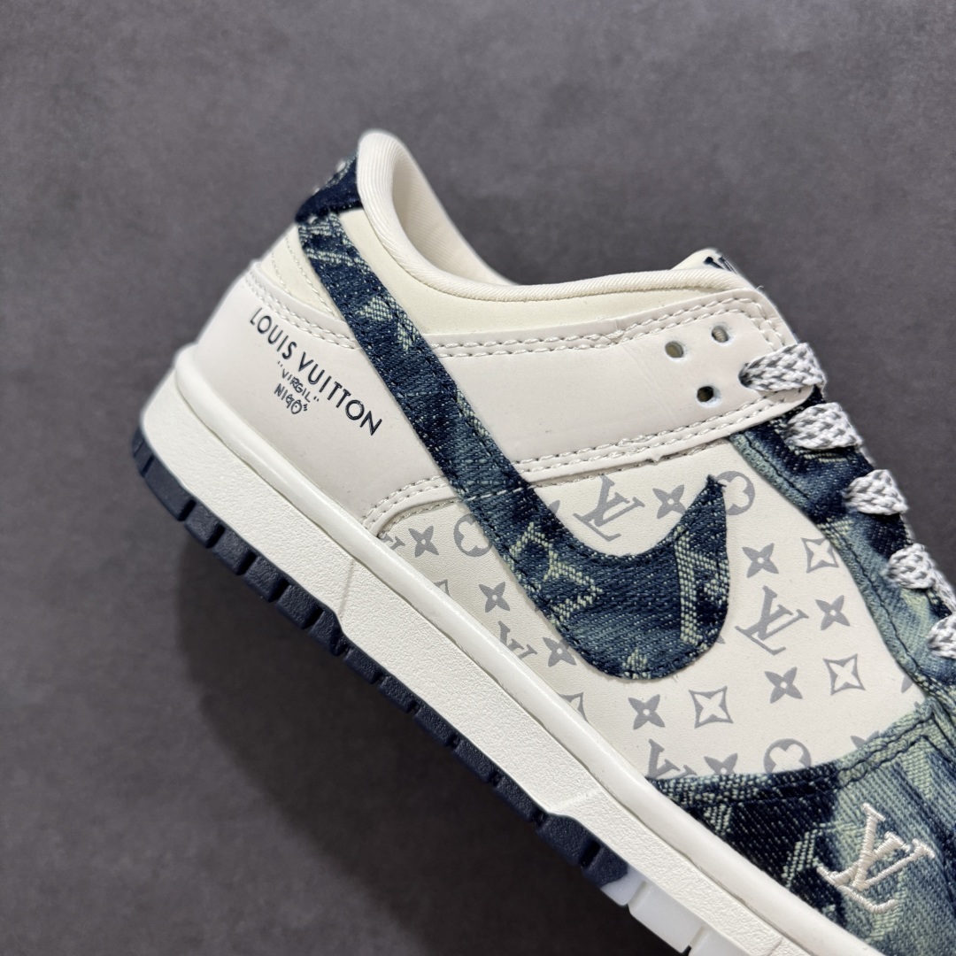 图片[6]-【定制版】Nike SB Dunk Low LV联名 深蓝牛仔 周年高端定制 低帮休闲板鞋 #定制鞋盒 大厂纯原品质出货 超高清洁度 皮料切割干净无任何毛边 细节完美 货号：CH8311-288 尺码：36 36.5 37.5 38 36.5 39 40 40.5 41 42 42.5 43 44 44.5 45-选品中心