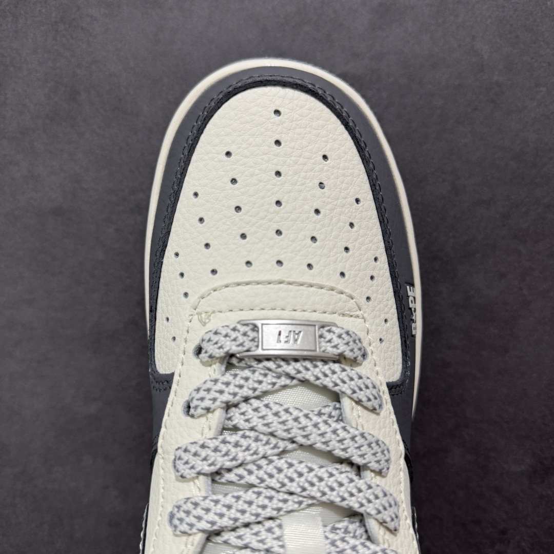 图片[8]-【定制版】Nike Air Force 1\’07 Low Bape联名 星星勾 空军一号低帮休闲板鞋 XS1958-570  #原楦头原纸板 原装鞋盒 定制五金配件 内置全掌气垫 原厂鞋底  尺码：36 36.5 37.5 38 38.5 39 40 40.5 41 42 42.5 43 44 44.5 45-选品中心