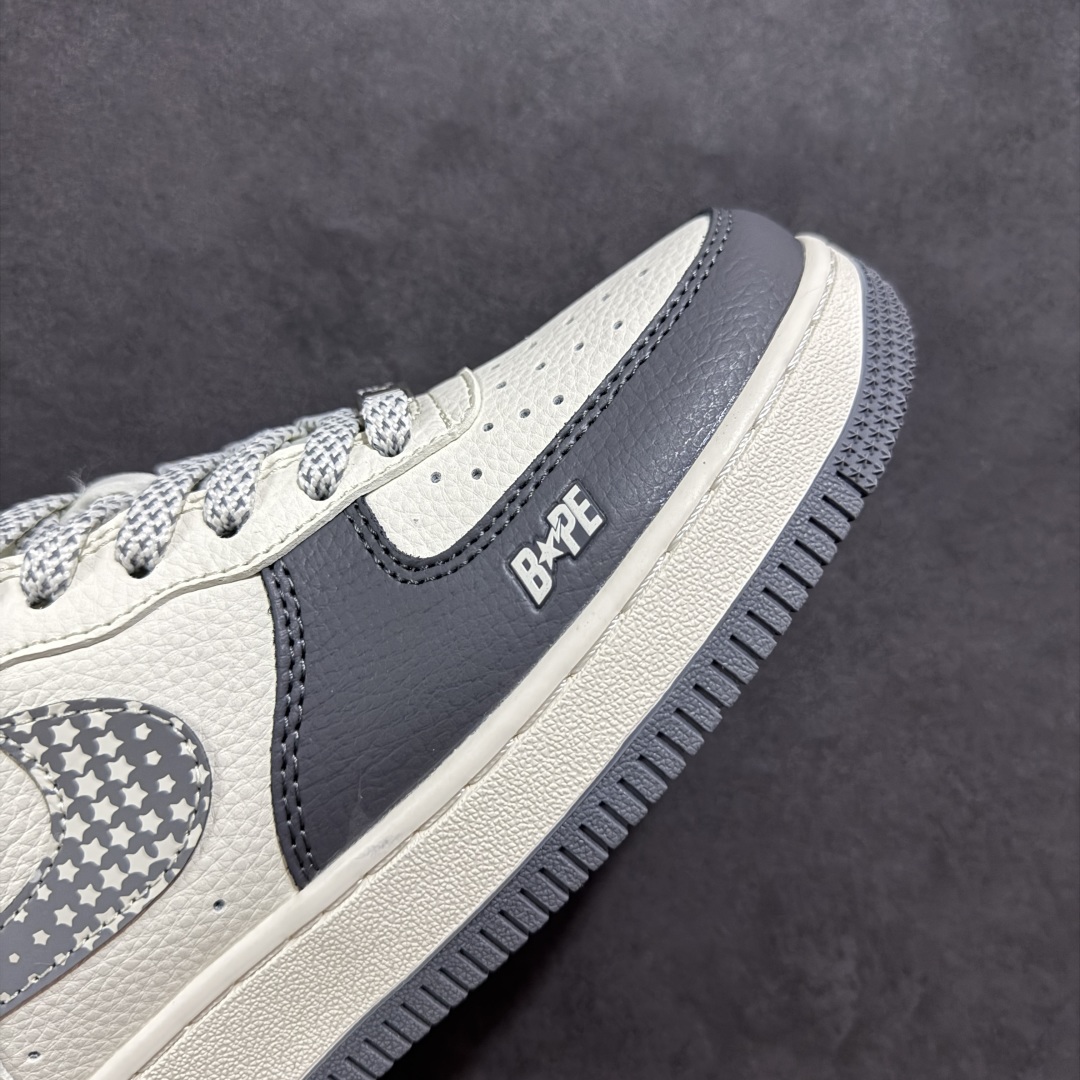 图片[5]-【定制版】Nike Air Force 1\’07 Low Bape联名 星星勾 空军一号低帮休闲板鞋 XS1958-570  #原楦头原纸板 原装鞋盒 定制五金配件 内置全掌气垫 原厂鞋底  尺码：36 36.5 37.5 38 38.5 39 40 40.5 41 42 42.5 43 44 44.5 45-选品中心