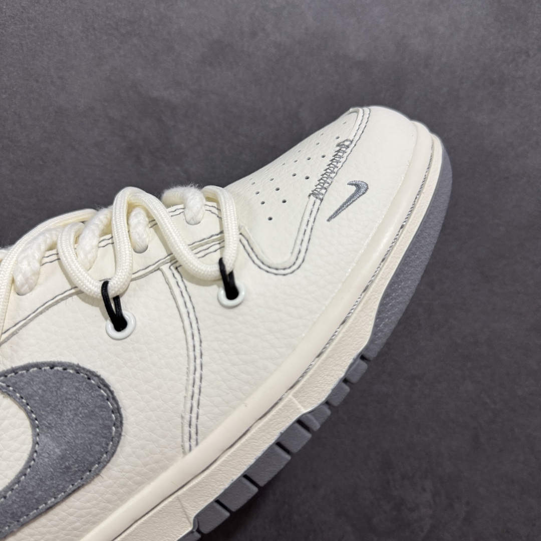 图片[5]-【定制版】Nike SB Dunk Low Sup系列 绑带米白灰勾 周年高端定制 低帮休闲板鞋 YX5066-281  #定制鞋盒 大厂纯原品质出货 超高清洁度 皮料切割干净无任何毛边 细节完美   尺码：36 36.5 37.5 38 36.5 39 40 40.5 41 42 42.5 43 44 44.5 45-选品中心